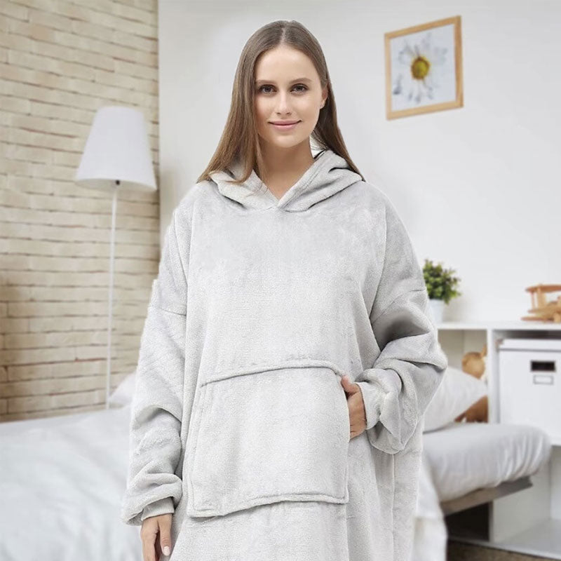 Usb Electric Heating Function Home Blanket Hooded Sweater Blanket