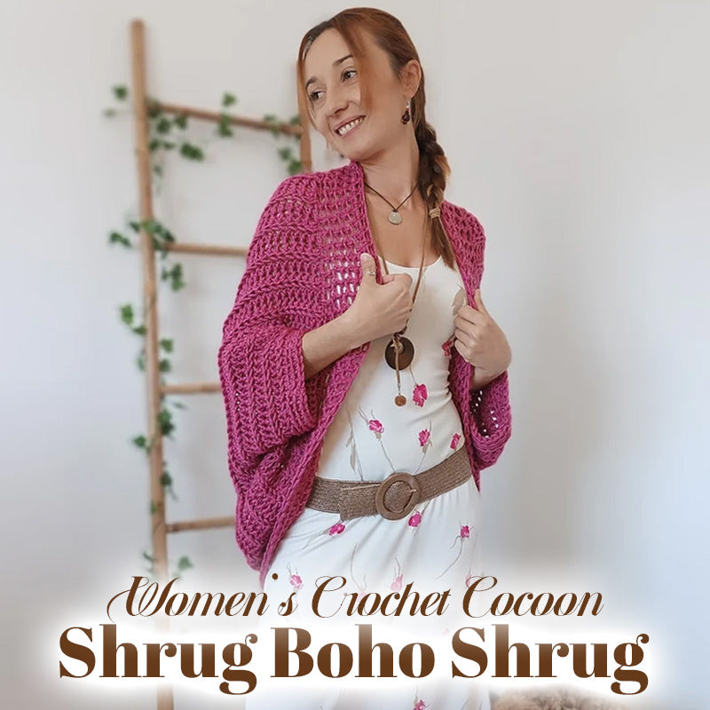 Women's Crochet Cocoon Shrug Boho Shrug