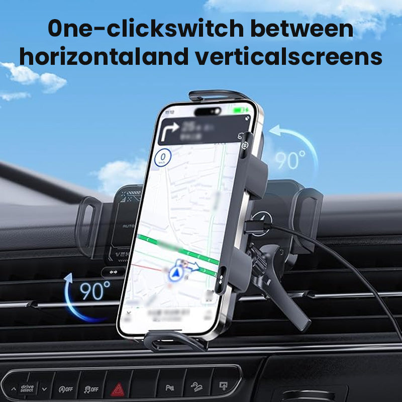 Electric Wireless Charging Folding Screen Car Phone Holder