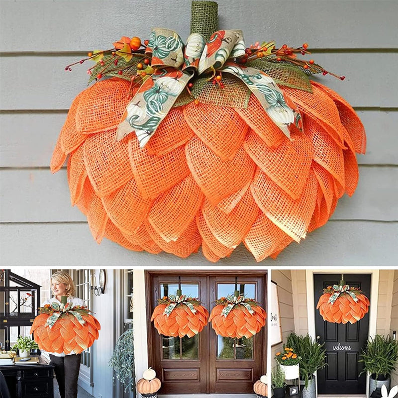 Halloween Pumpkin Fall Garden Decoration Wreath