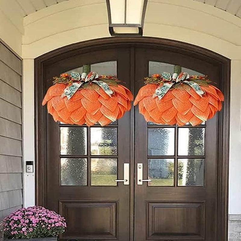 Halloween Pumpkin Fall Garden Decoration Wreath