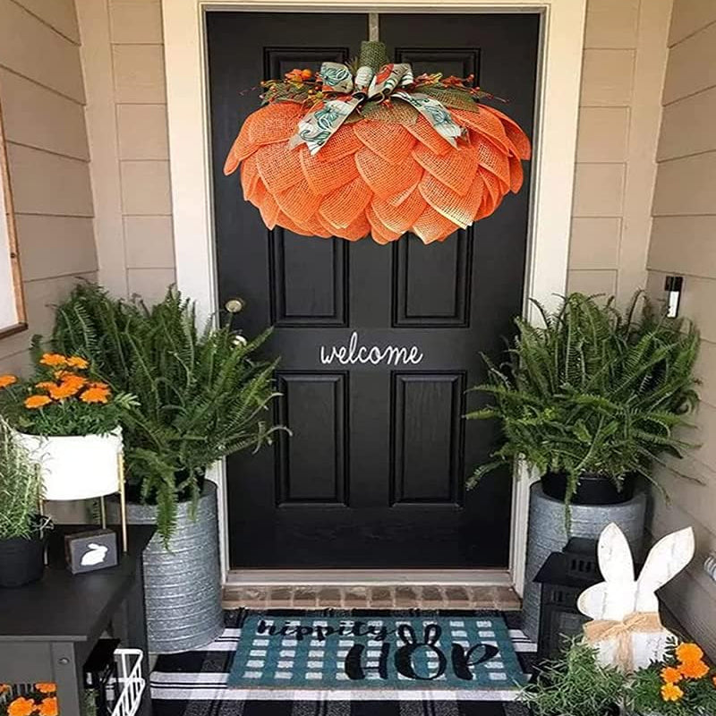 Halloween Pumpkin Fall Garden Decoration Wreath