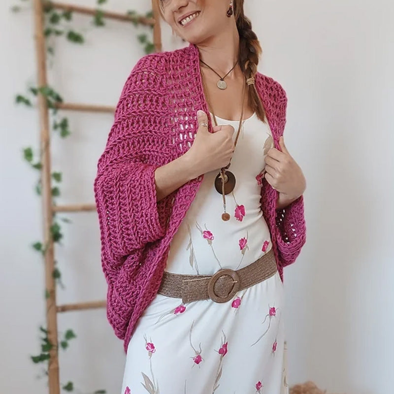 Women's Crochet Cocoon Shrug Boho Shrug